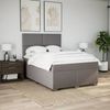 vidaXL Boxspringbett mit Matratze Taupe 140x200 cm Stoff 3292808 Bild 4