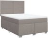 vidaXL Boxspringbett mit Matratze Taupe 140x200 cm Stoff 3292808 Bild 3