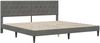 vidaXL Bettgestell mit Matratze Dunkelgrau 200 x 200 cm Samt 3415073 Bild 4