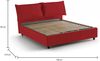 Dmora Doppelbett Agalo, Stoffbett mit Stauraum, Öffnung vorne, geeignet für Matratzen 140 x 200 cm, 100 % Made in Italy, Rot Bild 3