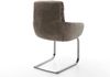 Freischwinger Abelia-Flex mit Armlehnen Mikrofaser Taupe Vintage Freischwinger flach Graphit Bild 5