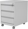 Rollcontainer, 3 Schübe, Farbe grau RAL 7035 pulverbeschichtet Bild 2