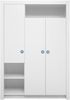 Bega 'Paula' 3-trg. Kleiderschrank, weiß, mit Kleiderstange und 7 Ablagefächern Bild 3