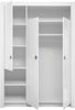 Bega 'Paula' 3-trg. Kleiderschrank, weiß, mit Kleiderstange und 7 Ablagefächern Bild 4