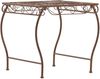 CLP Gartentisch Zarina, wasserabweisend, nostalgischer Beistelltisch im Jugendstil, antik braun Bild 4