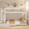 Merax Etagenbett Kinderbett Hochbett 140x200cm mit oberem Lattenrost und 4 Schubladen, Weiß Bild 2