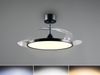 LED Deckenleuchte KASFJORD Schwarz mit ausklappbarem Ventilator, Ø 49 - 106,5cm Bild 3