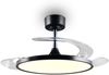 LED Deckenleuchte KASFJORD Schwarz mit ausklappbarem Ventilator, Ø 49 - 106,5cm Bild 2