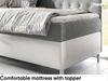 MEBLINI Kinderbett mit Bettkasten FILIPPO 3 80x200 Links – H3/Grau Samt Gepolstert Einzelbett mit Matratze - Polsterbett mit Stauraum - Bett mit Kopfteil – Stauraumbett Bild 4