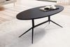 FineBuy Couchtisch 90x50x35 cm Mango Massivholz / Metall Schwarz Sofatisch Oval, Design Wohnzimmertisch mit natürlicher Holzmaserung, Kaffeetisch Wohnzimmer Modern Bild 5
