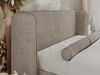 Polsterbett mit Lattenrost, Doppelbett für Schlafzimmer, Gepolstertes Kopfteil - EMORA CLASSIC DUO - 140 x 200 cm - Beige Struktur Bild 4