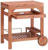 MERXX Servierwagen Multifunktion, Eukalyptusholz, 70-140x50 cm, ausziehbar Bild 1