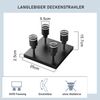 ZMH Deckenstrahler Modern Schwarz Deckenleuchte: 4 Flammig Schwenkbar Küchenlampe Eckig Deckenspots Metall Flurlampe GU10 Deckenlampe Strahler für Büro Schlafzimmer Esszimmer, Ohne Leuchtmittel Bild 2