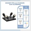 ZMH Deckenstrahler Modern Schwarz Deckenleuchte: 4 Flammig Schwenkbar Küchenlampe Eckig Deckenspots Metall Flurlampe GU10 Deckenlampe Strahler für Büro Schlafzimmer Esszimmer, Ohne Leuchtmittel Bild 4