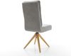 Drehstuhl Pela-Flex Strukturstoff Soft Grau Holzgestell kantig Natur 180° drehbar Taschenfederkern Bild 5