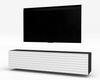 AX LIVING Lowboard Zivolli 160 Lamellenfront TV-Hängeschrank Schwarz/Weiße Lamellen Bild 3