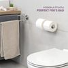Bad-Serie PIAZZA - Toilettenpapierhalter 2in1, aus Edelstahl matt Bild 2