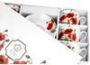 DUO FLORAL 6er-Set Tassen 220 ml CLASSIC POPPIES mit Untertassen, New Bone China Porzellan Bild 3