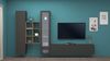 Wohnwand >Benevent< (4-teilig) in Anthrazit matt - 320x180x30 (BxHxT) Bild 3