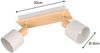 Deckenstrahler SHANTI Hellgrau mit Holz 2-flammig, Breite 30cm Bild 4
