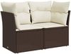 vidaXL Gartensofa mit Kissen 2-Sitzer Braun Poly Rattan 366217 Bild 2