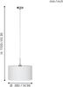 Eglo 31571 Pendellampe PASTERI Textil weiss E27 max. 1X60W H:110cm Ø38cm dimmbar Bild 3