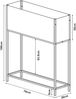 Pflanzenständer Porsgrunn Metall 100x70x30 cm [en. casa] Bild 2