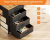 ODK L Form Schreibtisch 140x80x84.7cm Eckschreibtisch 4 Schubladen&Braun Bild 4