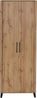 Hochschrank HWC-P42, Garderoben-/Kleiderschrank Kleideraufbewahrung Schrank 2 Türen 216x80x57cm ~ Wotan-Eiche-Optik Bild 5