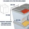 GarPet Mülltrennsystem Mülleimer Küche Unterschrank 4 Fächer Abfalleimer Mülltrennsysteme Bild 2