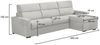 Dmora Sofa mit Halbinsel Vigonovo, Ecksofa für Wohnzimmer, gepolstert, abnehmbarer Bezug, 100 % Made in Italy-Qualität, 280x160 h100 cm, Hellgrau Bild 3
