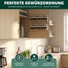 eluno Gewürzregale 2er Set mit Bambusboden, zur Wandmontage, aus Metall weiß Bild 3