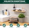 eluno Gewürzregale 2er Set mit Bambusboden, zur Wandmontage, aus Metall weiß Bild 5