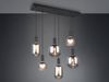 Pendelleuchte DIVA 6-flammig mit Glasschirmen Chrom bedampft, Breite 92cm Bild 3