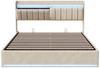 Furnishings Home Polsterbett Stauraumbett Doppelbett LED (Hydraulisch hebbarer Stauraum), Mit LED-Beleuchtung, Bettkasten, Ladefunktion, Samt, 140x200 cm Bild 4