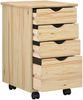vidaXL Rollschrank Mit Rad Braun 34 x 39 x 56 cm Massives Kiefernholz 42032388 Bild 3