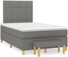 vidaXL Boxspringbett mit Matratze Stoff Dunkelgrau 120x200 cm, Härtegrad: H2 [3137142] Bild 2