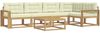 vidaXL Outdoor-Sofagarnitur 6 pcs Weiß und Creme 79 x 79 x 37 cm 3386484 Bild 2