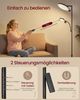 VASAGLE LED-Stehlampe höhenverstellbar, Standleuchte mit Leselampe, Timer, Schlafzimmer, Büro, Fernbedienung, schwarz Bild 5