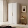 Selsey 'Frame' Kleiderschrank 2-türig mit Kleiderstange, weiß 200 x 100 x 57 cm Bild 3