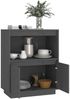 Sideboard Grau 60 x 34 x 75 cm Massivholz Kiefer [813522] Bild 4