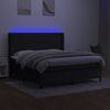 vidaXL Boxspringbett mit Matratze & LED Schwarz 180x200 cm Stoff 3138495 Bild 3