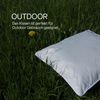 Outdoor Kissen mit Paspel ( 45 x 45 cm ) Dekokissen Garten - Reißverschluss - Schmutz- und Wasserabweisend - abnehmbarer Kissenbezug Beige 4er-Pack Bild 5