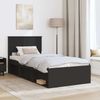 vidaXL Bettrahmen Schwarz 90 x 190 cm Massives Kiefernholz 3410655 Bild 3
