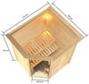 Karibu Ecksauna Antonia mit Dachkranz + 9kW BIO-Kombiofen mit ext. Steuerung Easy Bild 4