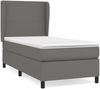 vidaXL Boxspringbett mit Matratze Grau 90x190 cm Kunstleder 3128887 Bild 2