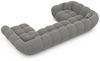 Sofa Dreams Wohnlandschaft Maleron U Form Design Stoffsofa, 6-Sitzer, Polsterecke, Ottomane links, Strukturstoff Dunkelgrau Bild 4