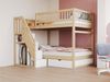Etagenbett, Mit Hohem Sicherheitsgitter, Mit Lattenrost, Sicherheitsleiter mit Stauraum, Mit Stauschubladen, Kinderbett Jugendbett, Aus Massivholz, Holzfarbe, 90 x 200 cm Bild 5