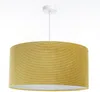 BPS Koncept 0E0-166-60 Hängeleuchte GLAMOUR Velourss strukturiert auf PVC-Basis Senf, weiß 1xE27 60W H:112 Ø60cm dimmbar Bild 5