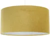 BPS Koncept 0E0-166-60 Hängeleuchte GLAMOUR Velourss strukturiert auf PVC-Basis Senf, weiß 1xE27 60W H:112 Ø60cm dimmbar Bild 2